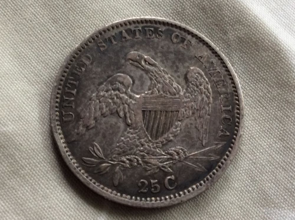 1934-Bust-Quarter,-1875-S-20c,-1877-CC-Quarter-And-1853-Quarter-For-Grading