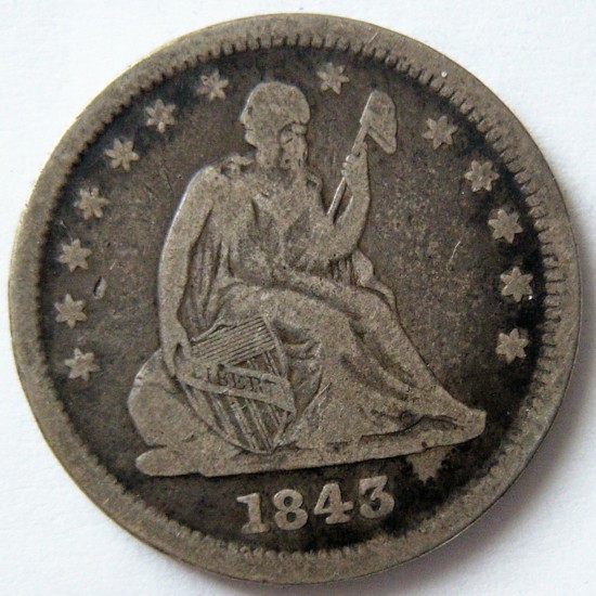 1843-Seated-25c