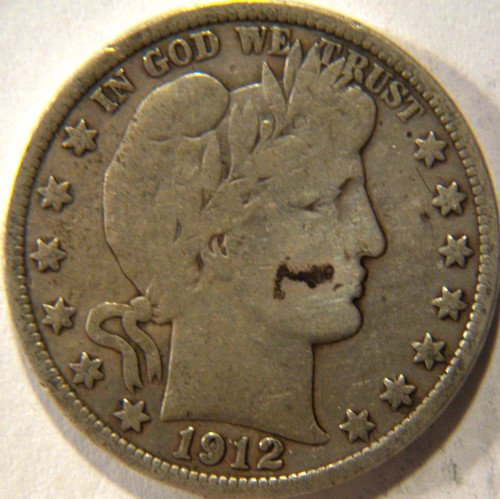 1912-D-Barber-Half...-Extra-Metal-In-Date
