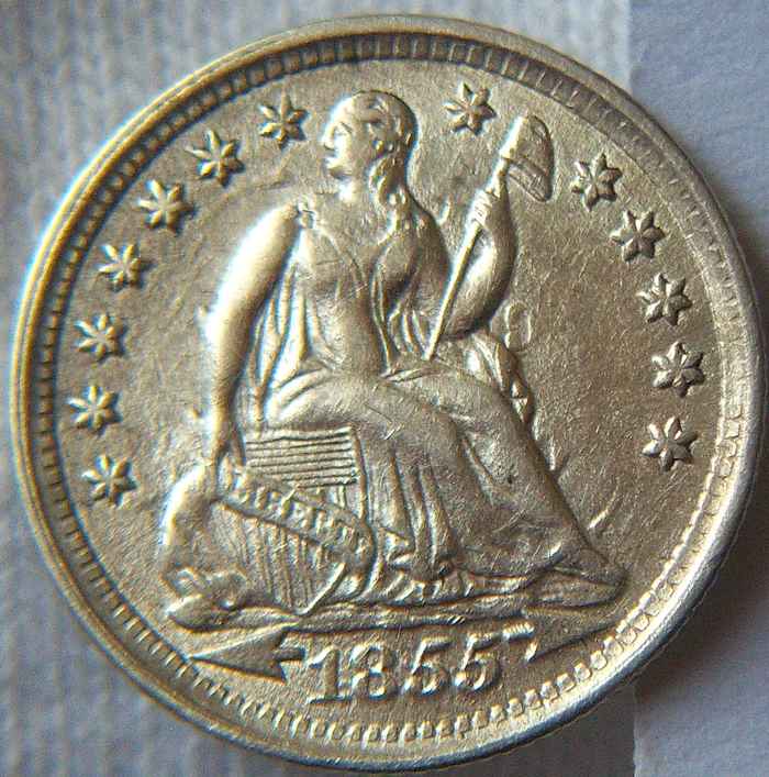 1855-Half-Dime