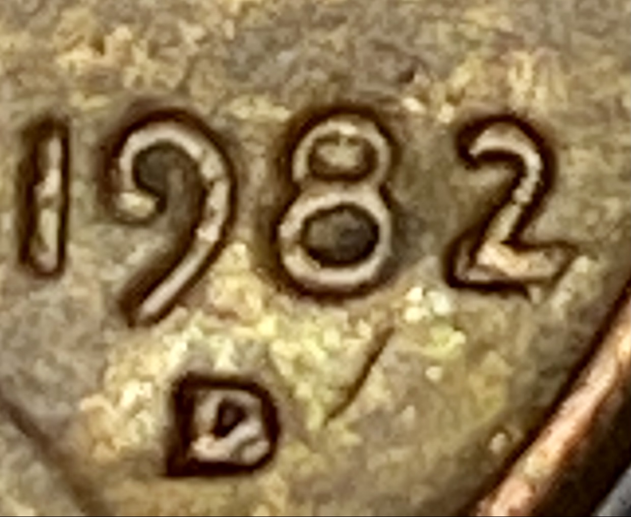 1982-D-Penny-Lg-Date,-Looks-Like-A-D-Underneath-The-2!