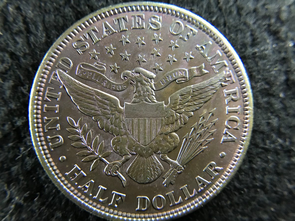 1907-Barber-Half---Unusual-Toning