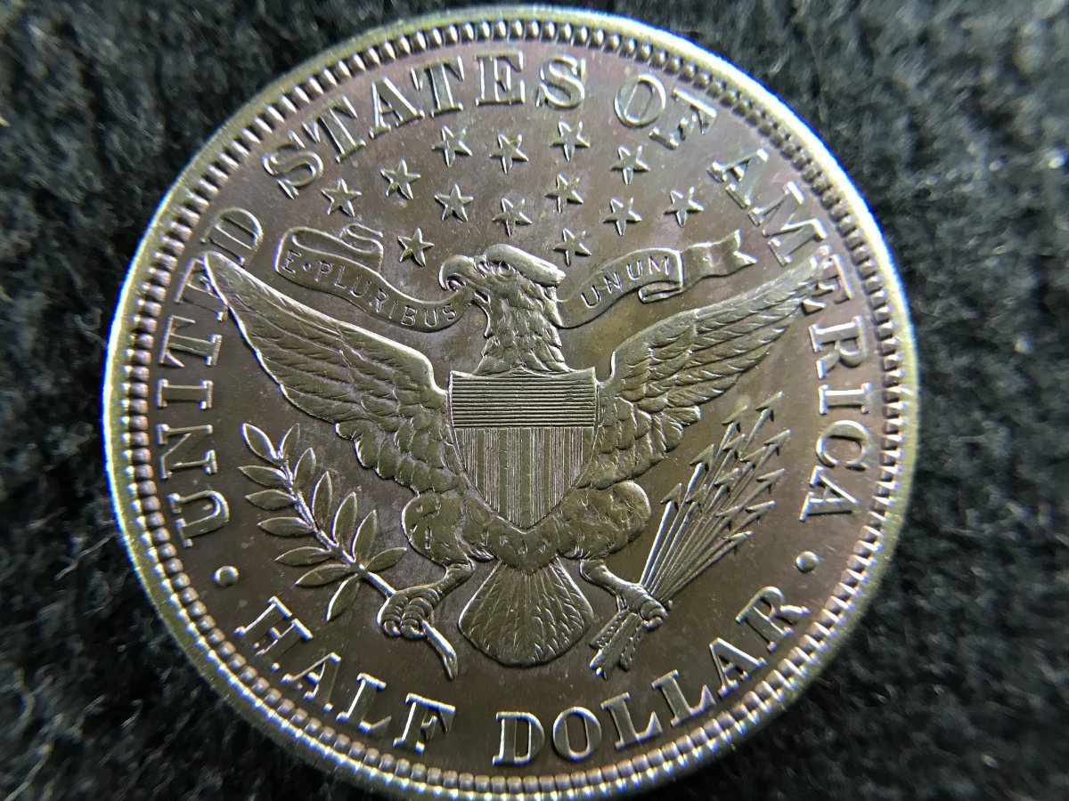 1907-Barber-Half---Unusual-Toning
