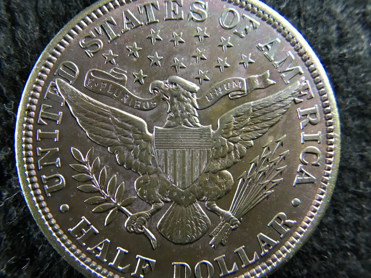 1907-Barber-Half---Unusual-Toning