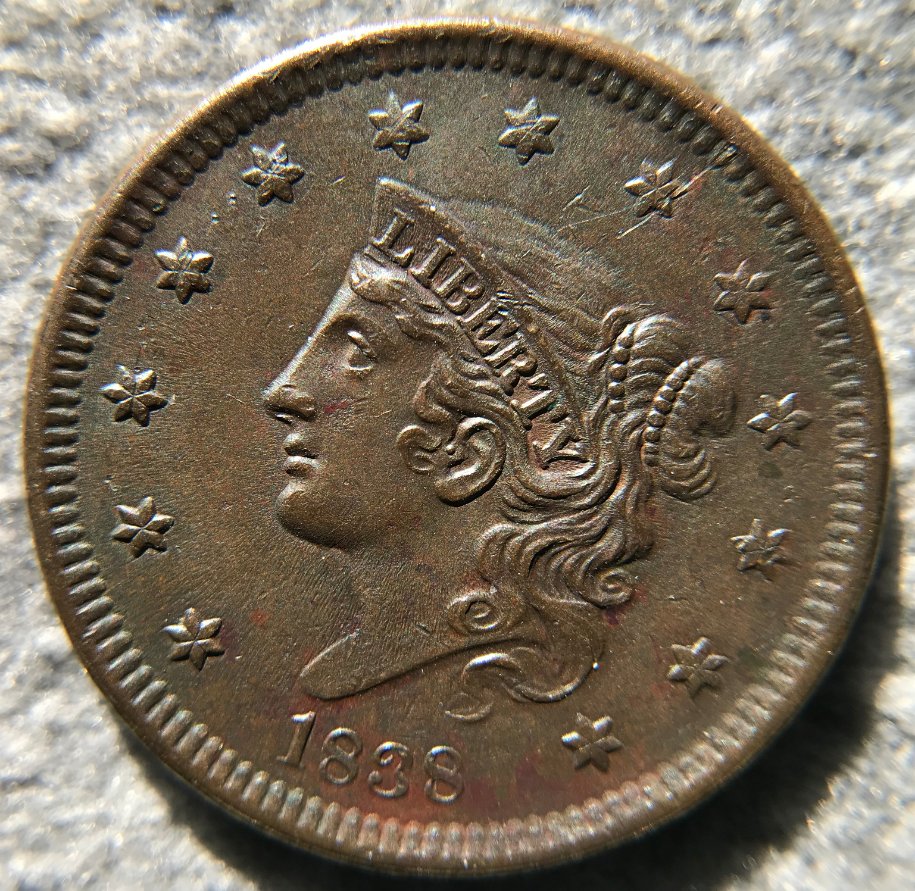 1838-Coronet-Large-Cent-Grade