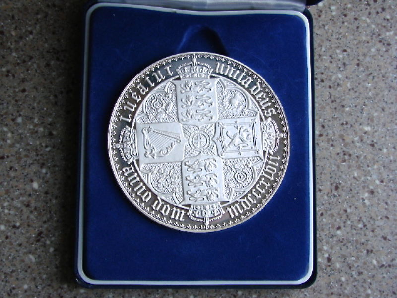 Victorian-Proof-Like-Gothic-Crown-But-Huge-Plaque/Medal.-?
