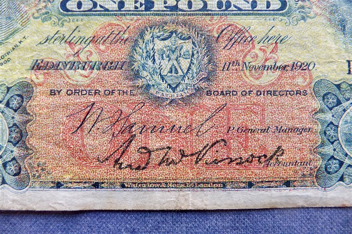 National-Bank-Of-Scotland-�1-Banknote-1920.-Value-?