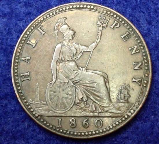 1860-Great-Britain-Half-Penny-Grade-And-Attribution