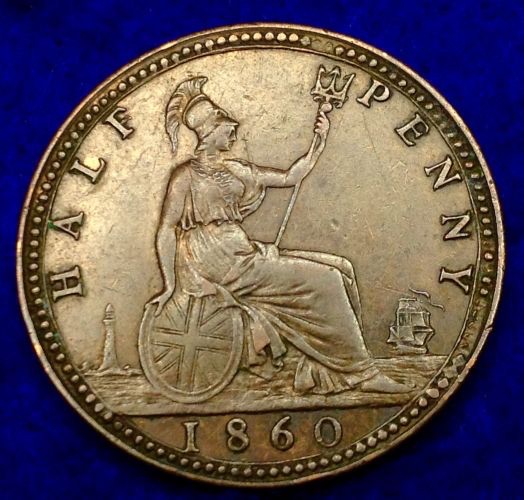 1860-Great-Britain-1/2-Penny-Variety-Attribution/Grade-Help!