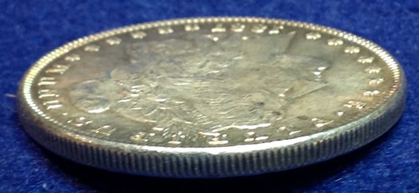 Very-Interesting-1887-P-Morgan-$1!!---Doublestruck-In-Collar?!