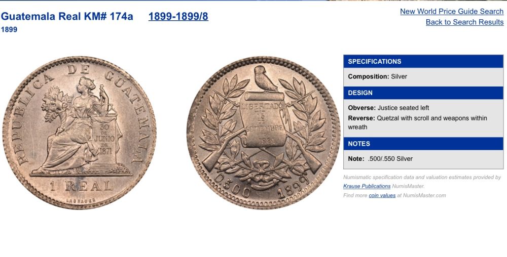 1899-Guatemala-1-Real-Obverse-Die-Clash---Reverse-Die-Cracks