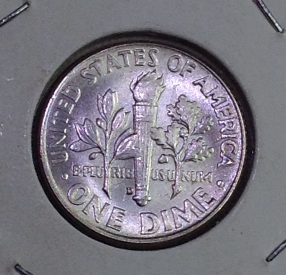 1964-D-Roosevelt-Dime-Extra-Material,-Miss-Placed-D-Error?