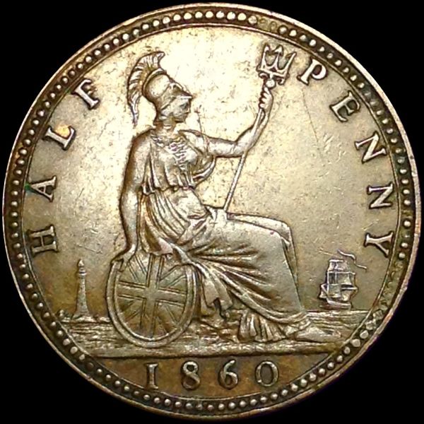 1860-Great-Britain-Half-Penny-Grade-And-Variety-Attribution