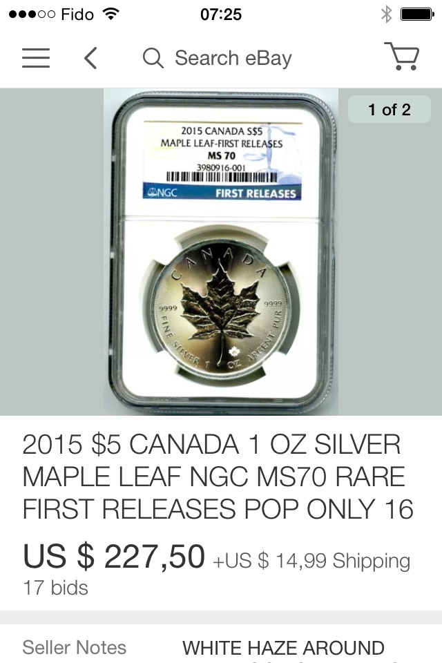 2016-S$5-Canada-MS-70-Maple-Leafs