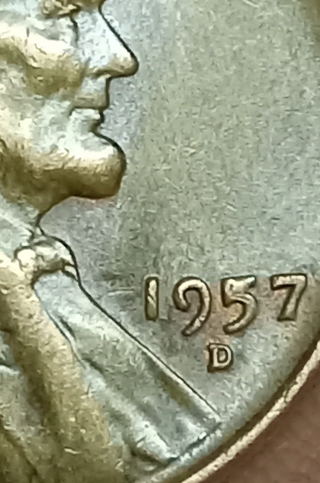 1957-D-Lincoln-Cent-Need-Help!-Cud-Or-Die-Chip?
