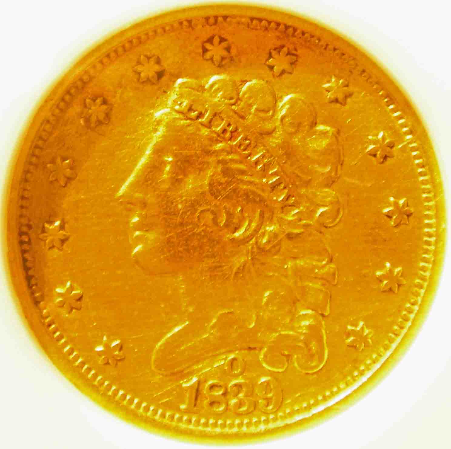 1839-O-Quarter-Eagle