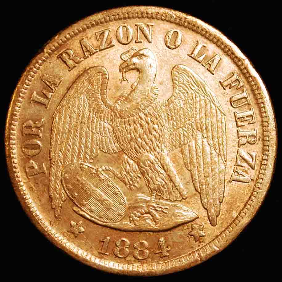 1884-Silver-Peso-From-Chile
