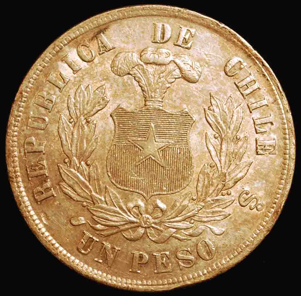 1884-Silver-Peso-From-Chile