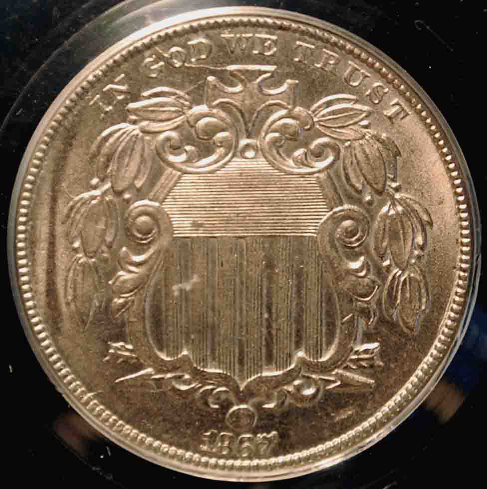 1867-Shield-Nickel,-With-Rays