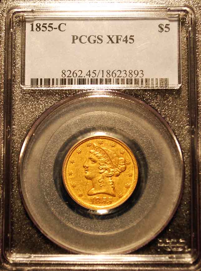 New-Purchase:--Uncertified-1855-C-Half-Eagle