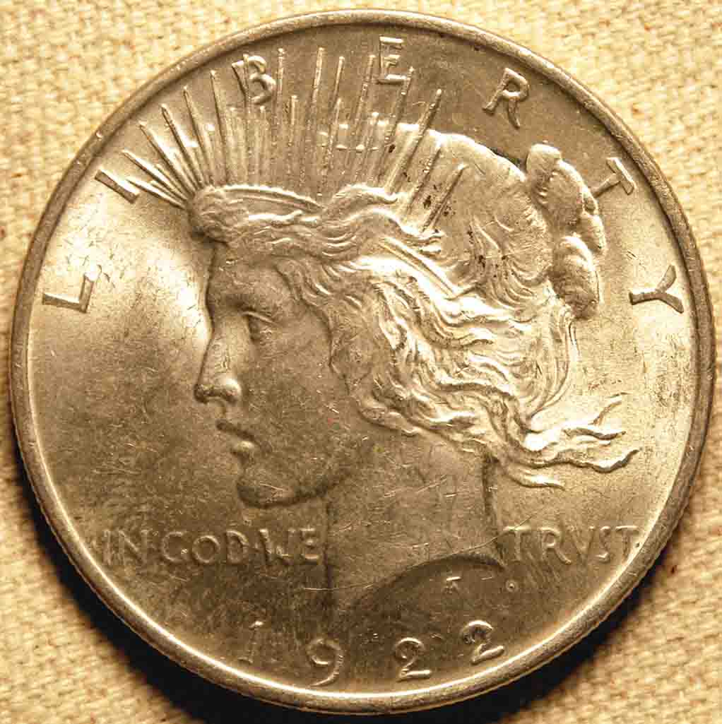 1922-Peace-Dollar-With-Die-Gouge-And-Crack:--Known-VAM?