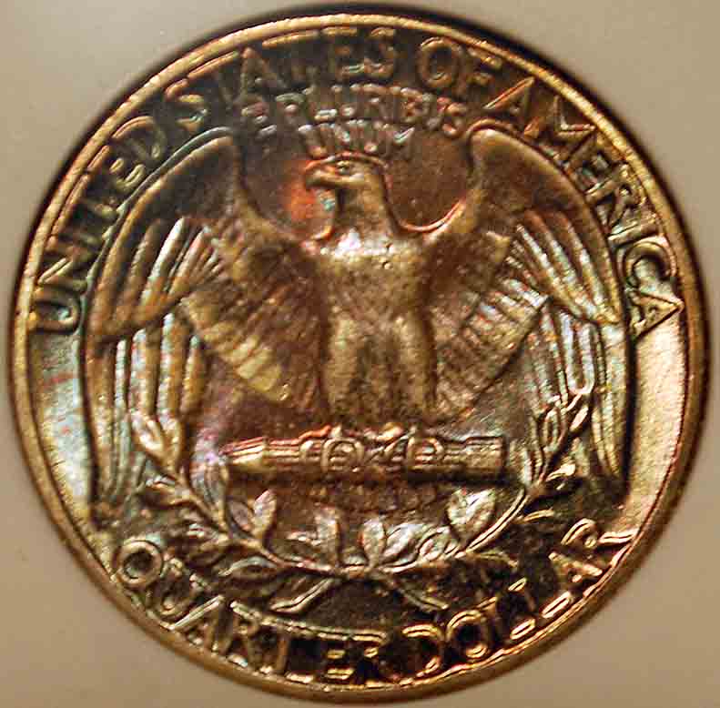 Toned-1958-Washington-Quarter