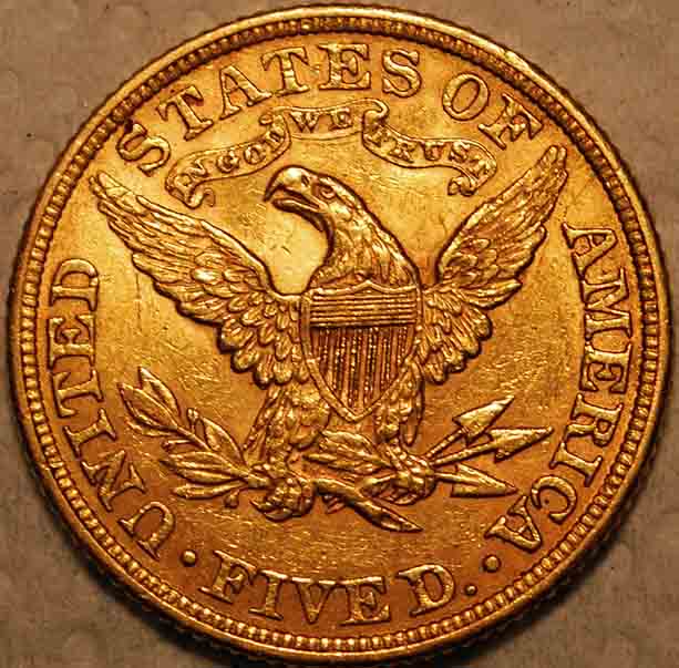 New-Gold:--Scarce-1891-Half-Eagle