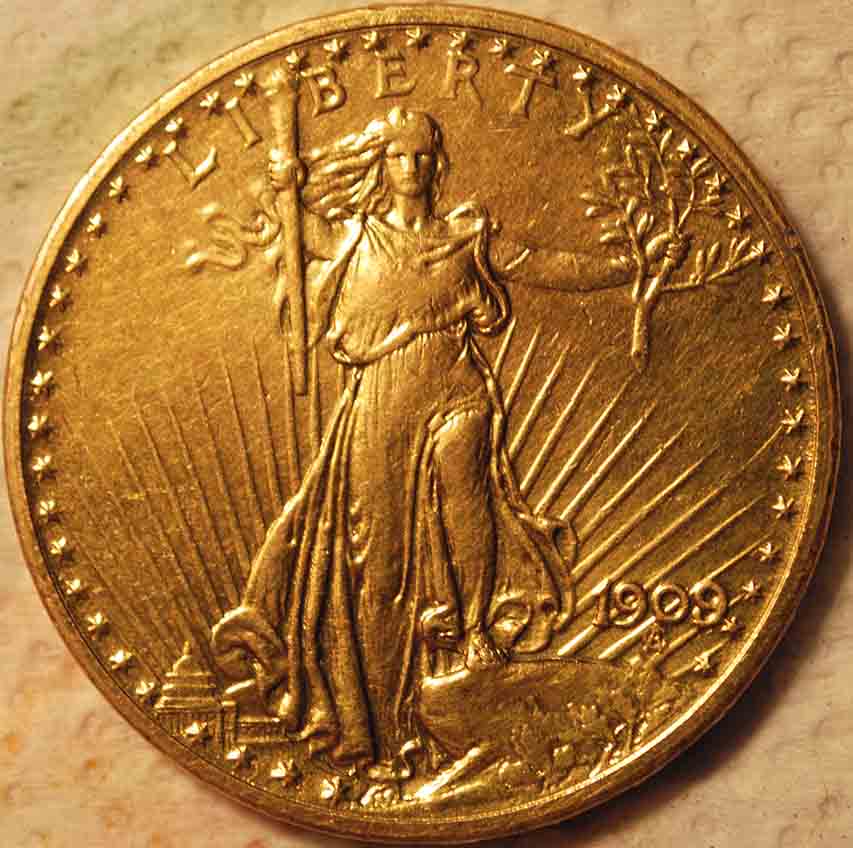 St.-Gaudens-$20-Gold-1909/8:--Any-Premium-In-Au?