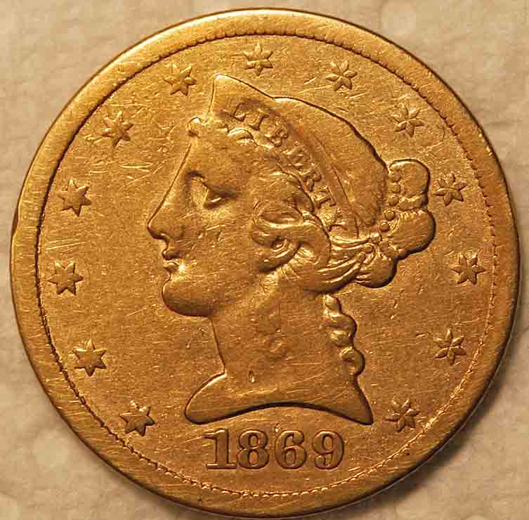 1869-S-Half-Eagle-For-Grading-And-Comment