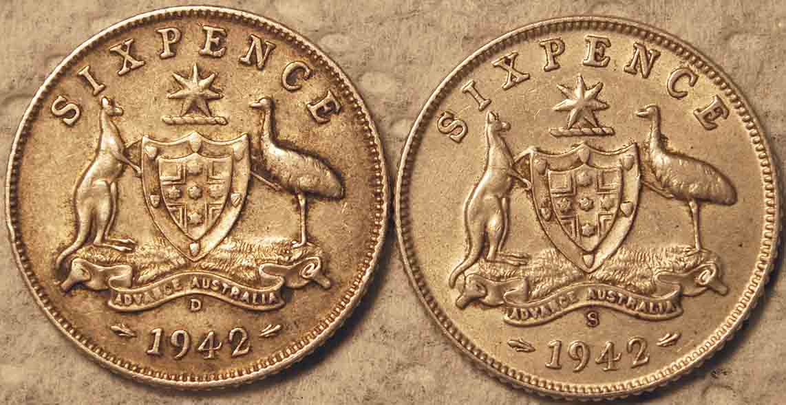 Australia-Sterling-Silver-Sixpence:--Made-In-America!