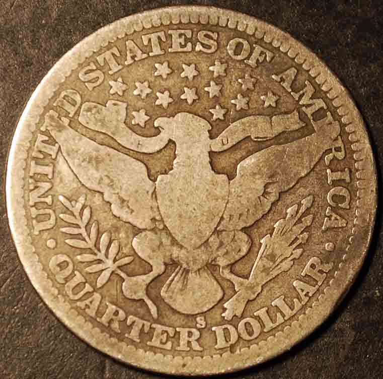 1912-S-Barber-Quarter:--Mintmark-Position