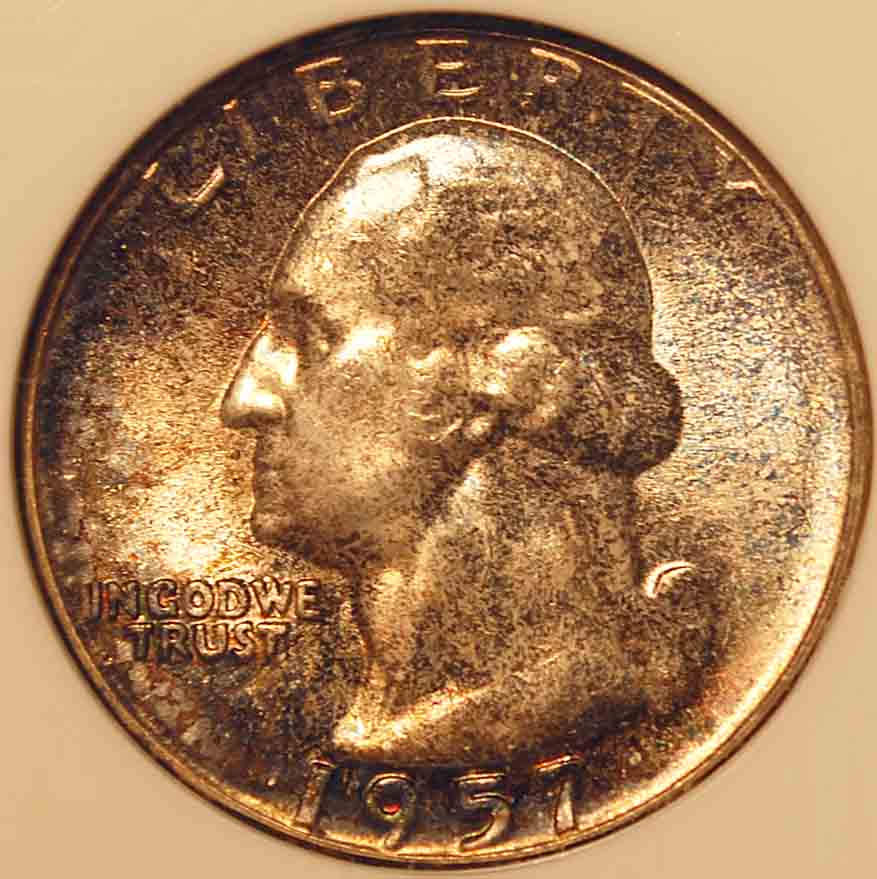 1957-Washington-Quarter-Type-B-Reverse,-NGC-MS-66!