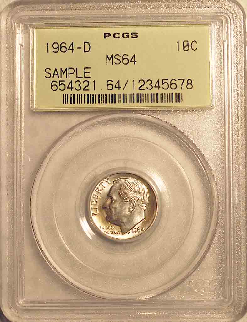 PCGS-Sample-Slab-1964-D-Dime