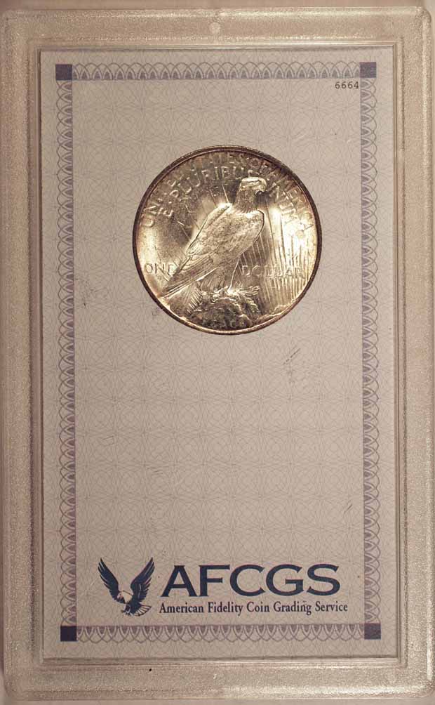 1922-Peace-Dollar-In-Large-Afcgs-Slab