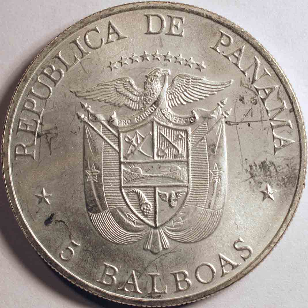 Panama-1972-5-Balboas-FAO-Silver-Coin