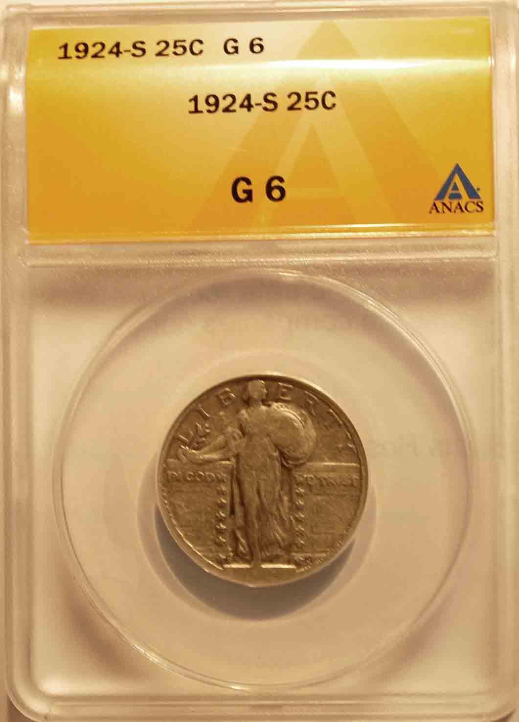 Near-Dateless-1923-S-Quarter-Verified-By-ANACS