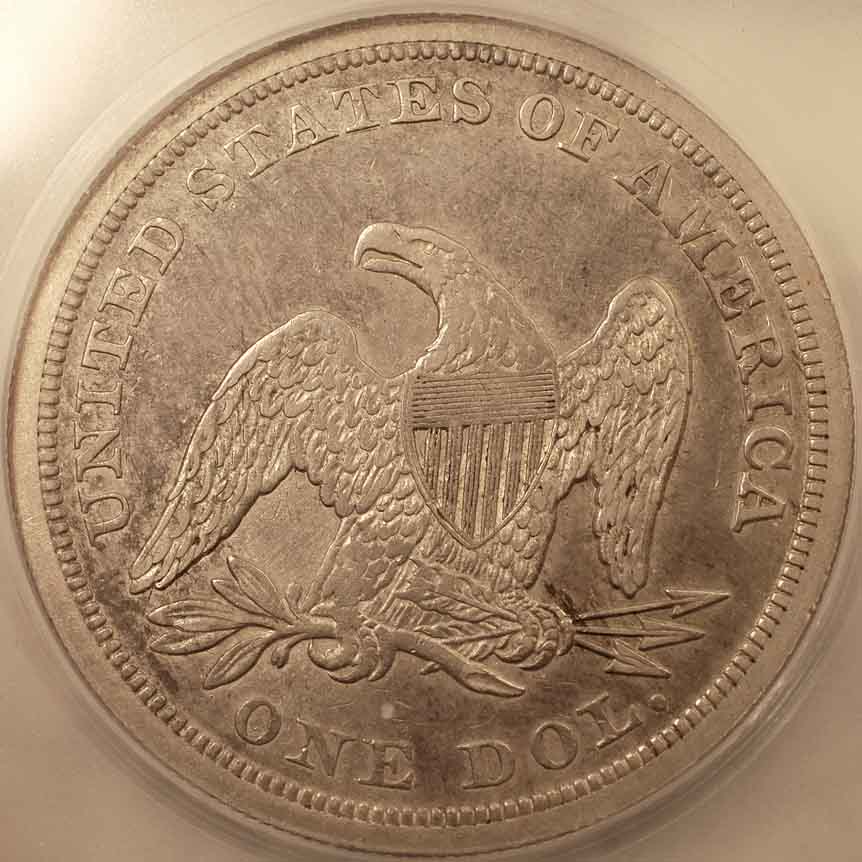 1845-Seated-Dollar-For-Grading