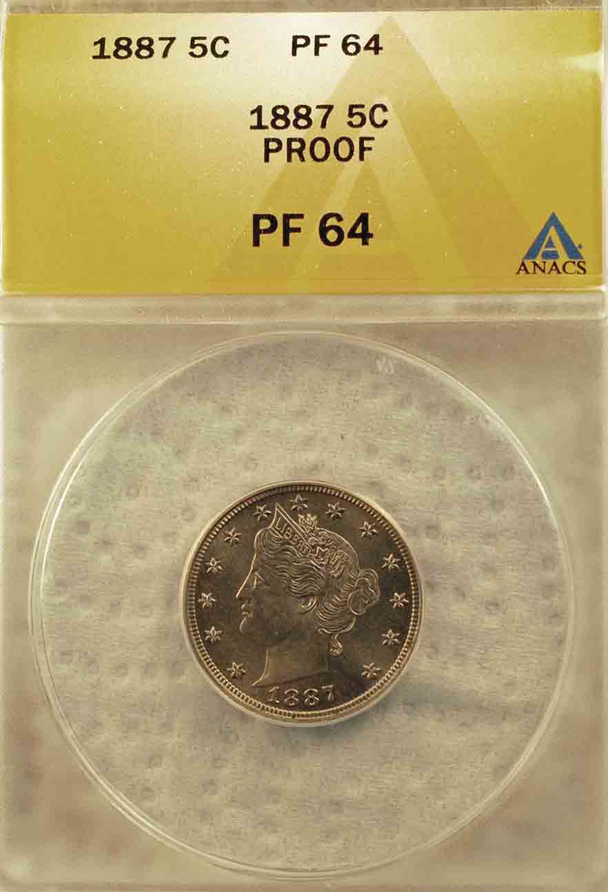 1887-Proof-Liberty-Nickel:--Cracked-From-ANACS,-Submitted-To-PCGS