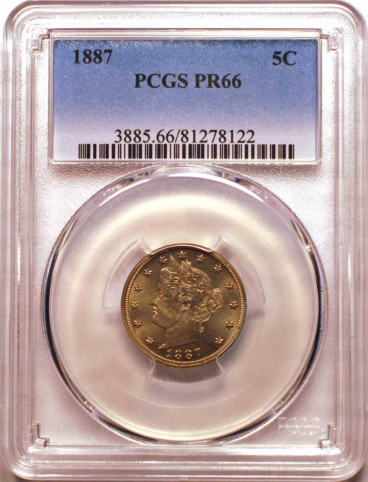 1887-Proof-Liberty-Nickel:--Cracked-From-ANACS,-Submitted-To-PCGS