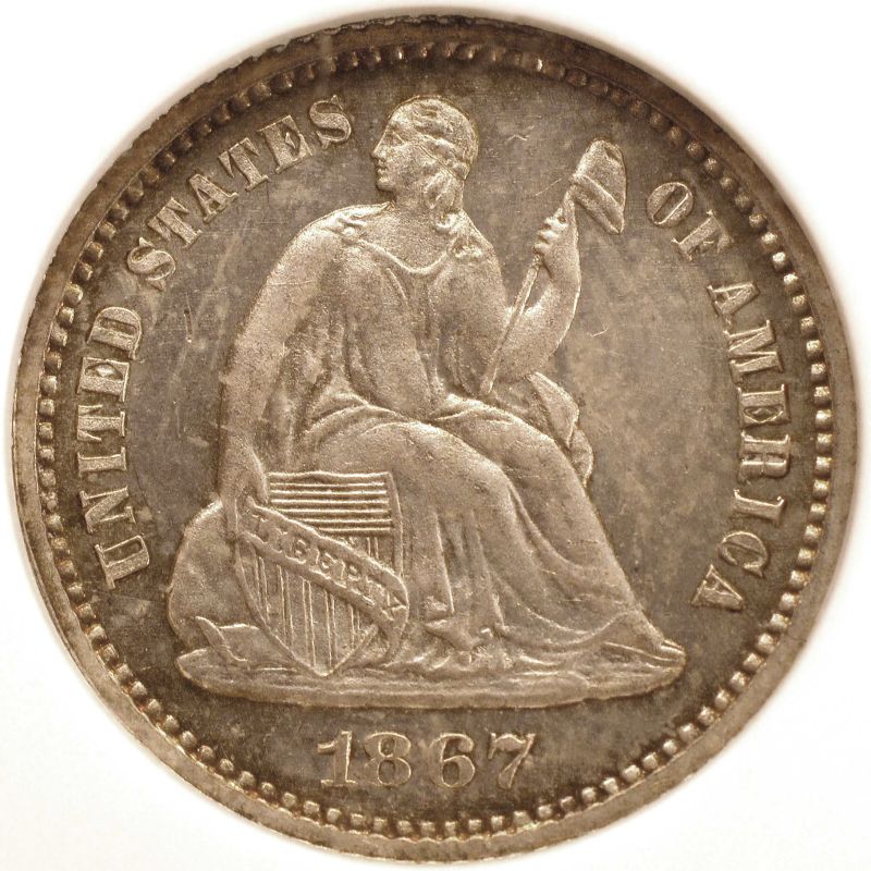 Scarce-Seated-Half-Dime-Collector's-Club
