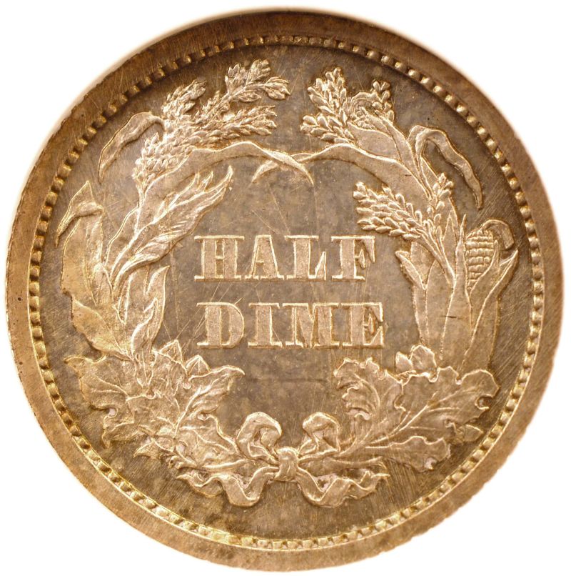 Scarce-Seated-Half-Dime-Collector's-Club