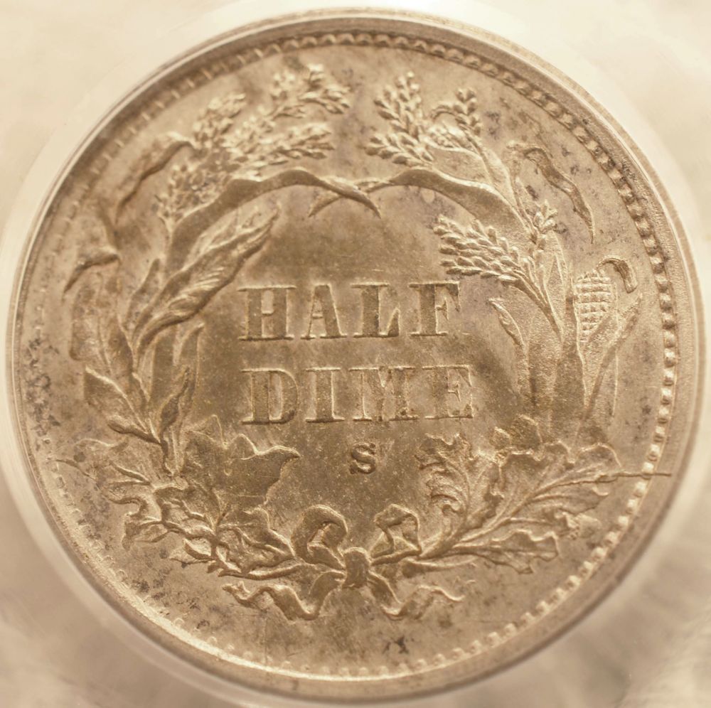 Scarce-Seated-Half-Dime-Collector's-Club