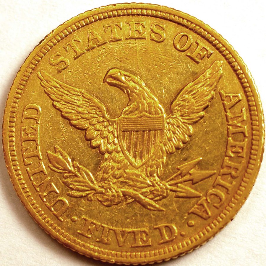 1846-Half-Eagle:--Natural,-