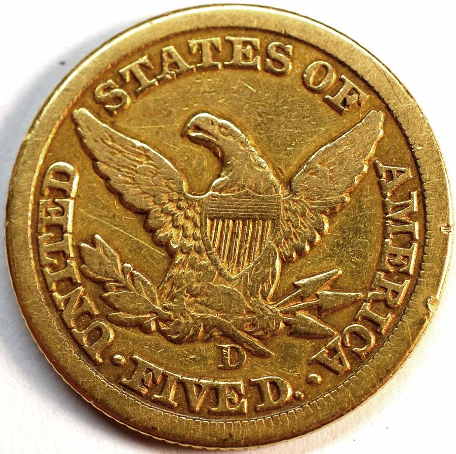 1854-D-Half-Eagle:--Raw,-Worn,-And-A-Bit-Abused