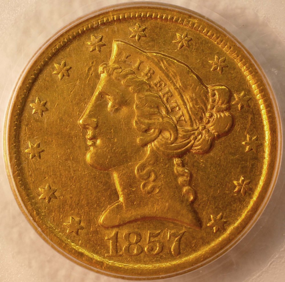 1857-D-Half-Eagle-For-Grade-And-Comment