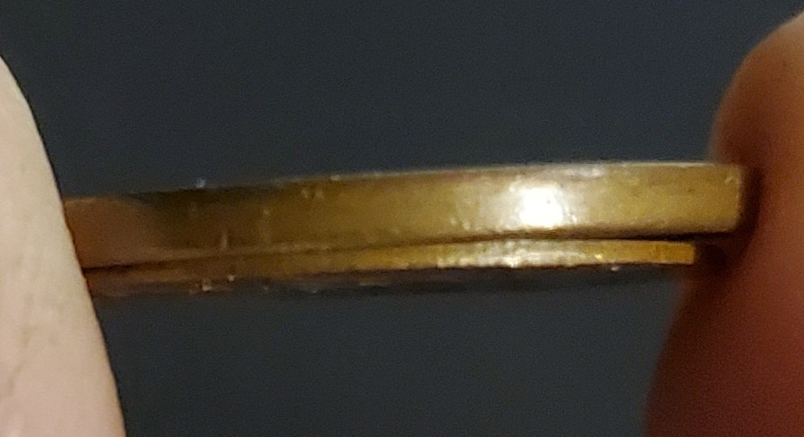 1957-Canadian-Penny-Possibly-On-A-Dime-Sized-Copper-Blank