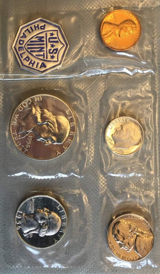 1956-And-1964-Proof-Sets-Sealed-In-Original-Envelope