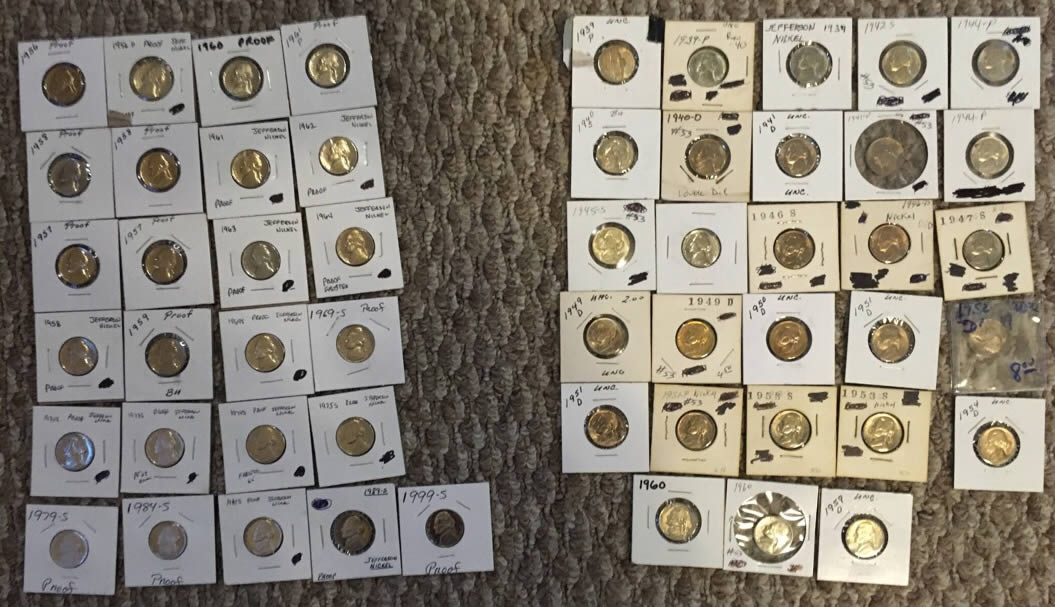 Jefferson-Nickel-Lot-Of-Proofs-And-BU-I'm-Selling