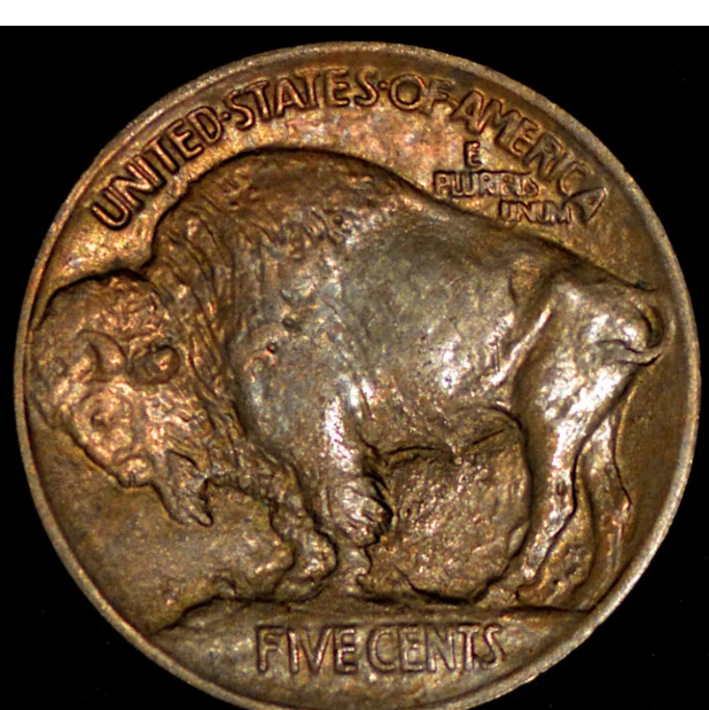 1913-P-Type-1-Buffalo-Nickel-With-A-Deep-Tone
