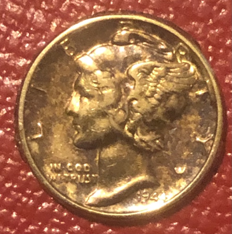 1944-Mercury-Dime-Gold-Toned?